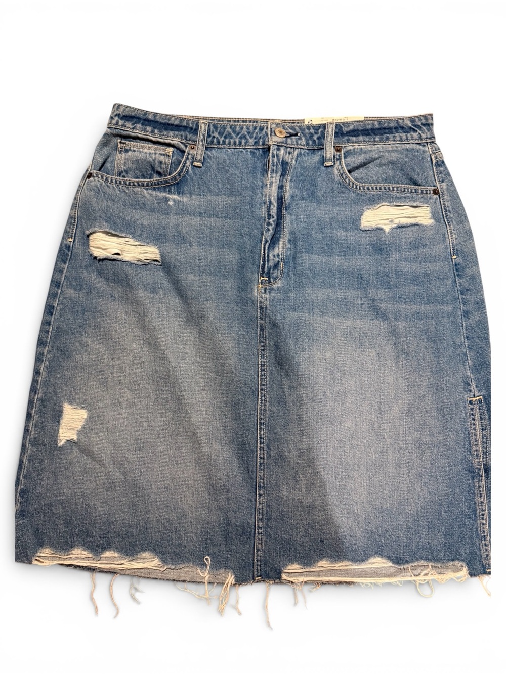 Arizona Blue Distressed Denim Skirt - Casual A-Line